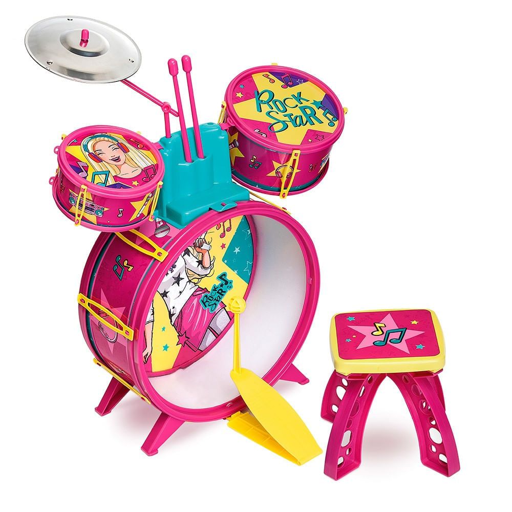 Barbie Bateria Infantil Fabulosa - Fun Divirta-se - Imagem 2