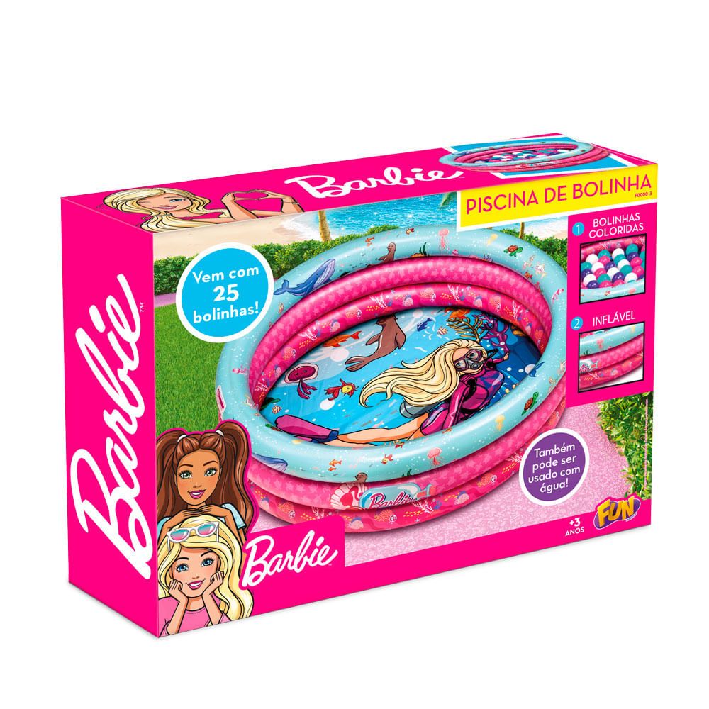 Piscina de Bolinhas Barbie com 25 bolinhas - Fun Divirta-se - Imagem 3
