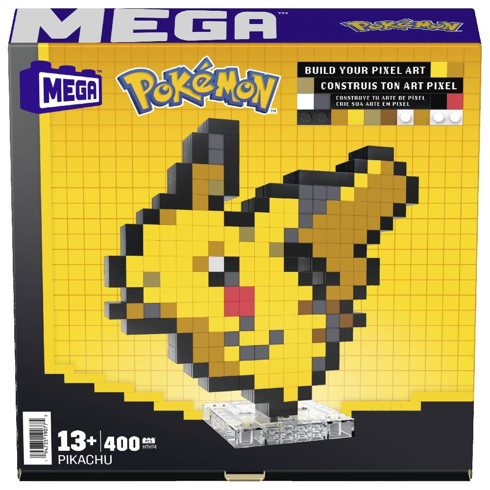 Pokémon Conjunto de Construção Mega Pikachu Pixel - Mattel - Imagem 3