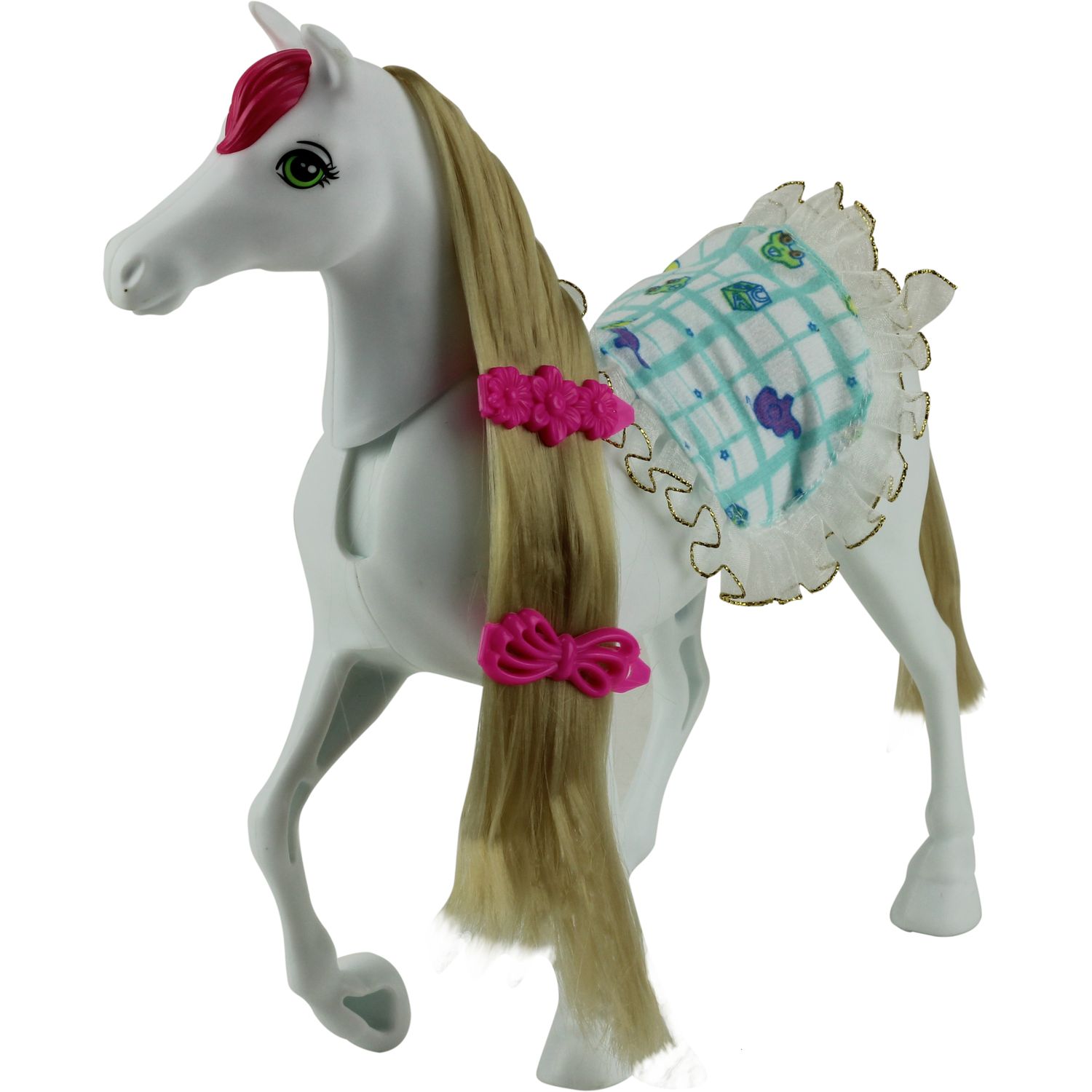 Conjunto Cavalinho Com Acessórios Branco - BBR Toys