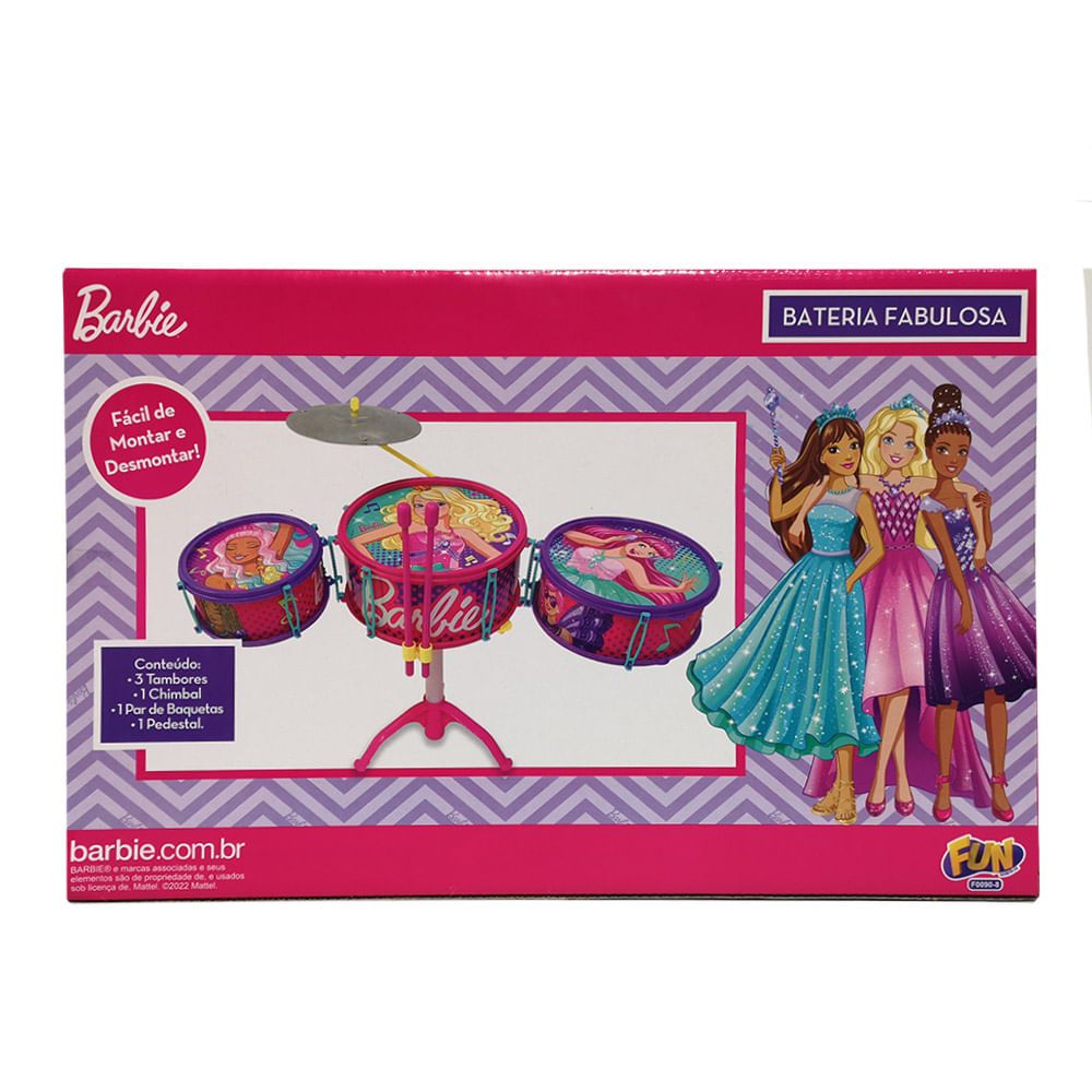 Bateria Infantil Barbie Dreamtopia - Fun Divirta-se - Imagem 3