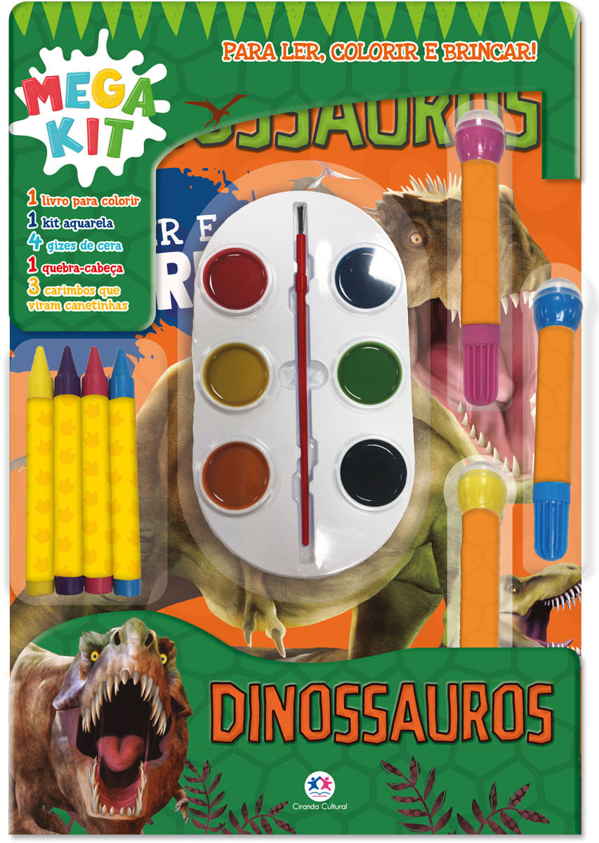 Dinossauros Ler, Colorir e Brincar - Ciranda Cultural