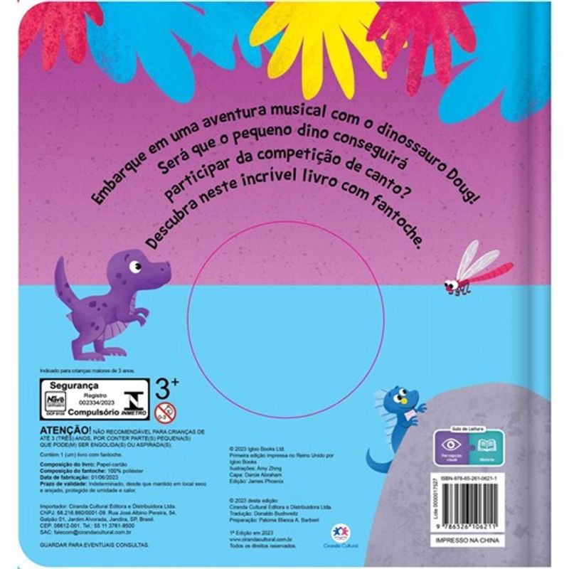 Livro Fantoche Dinossauro - Ciranda Cultural - Imagem 2