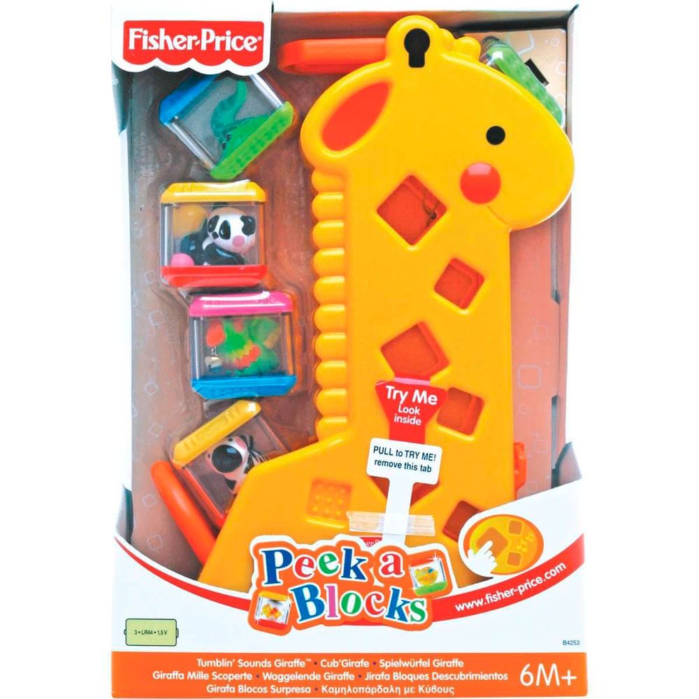 Fisher-Price Girafa com Blocos Peek a Blocks - Mattel - Imagem 3