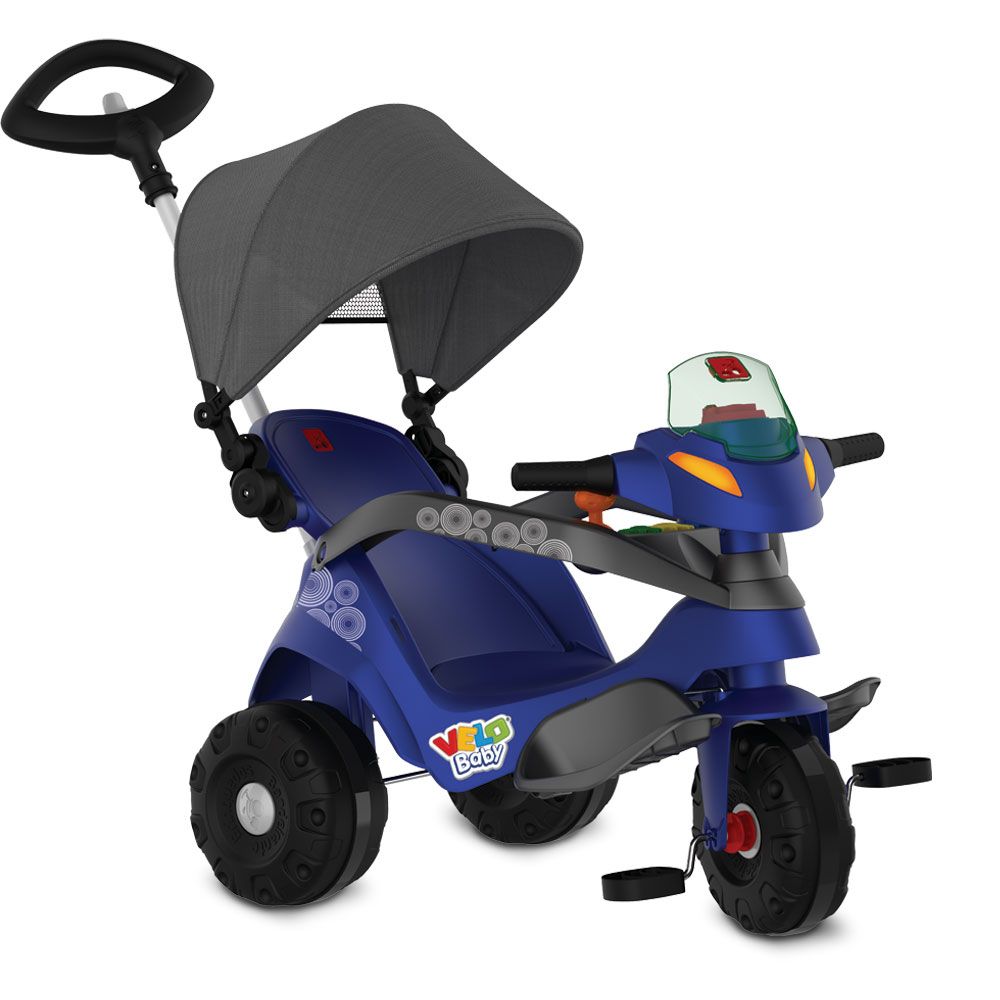 Velobaby Reclinável com Capota Passeio Azul - Bandeirante - Imagem 2