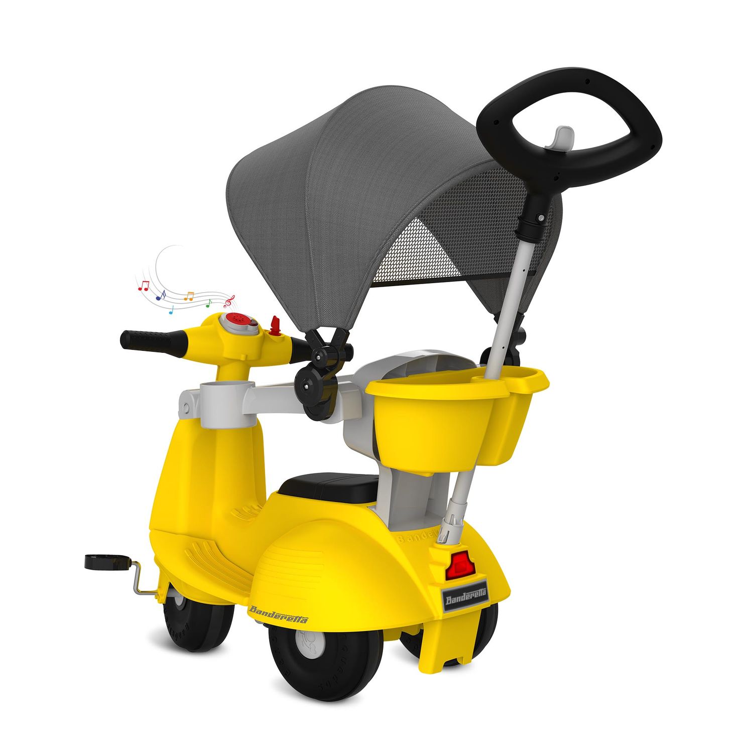 Triciclo Banderetta com Capota Passeio Amarelo - Bandeirante - Imagem 5