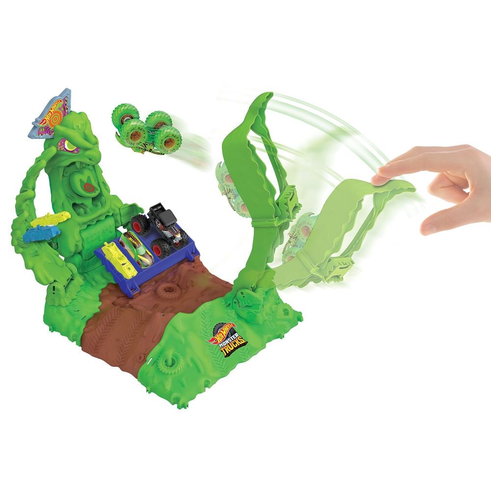 Hot Wheels Monster Trucks Arena Glow In Dark - Mattel - Imagem 2
