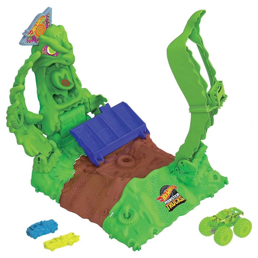 Hot Wheels Monster Trucks Arena Glow In Dark - Mattel - Imagem 3