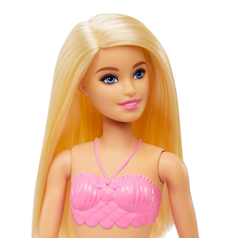 Barbie Sereia Loira com Cauda Rosa - Mattel - Imagem 2