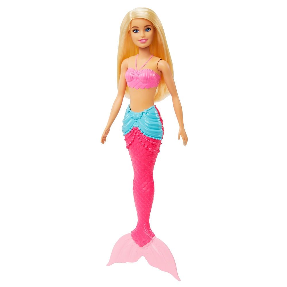 Barbie Sereia Loira com Cauda Rosa - Mattel - Imagem 5