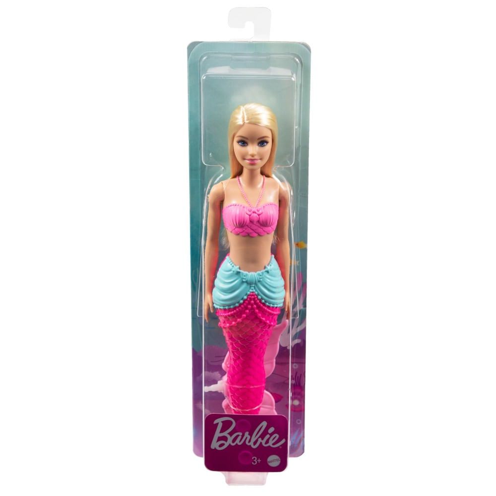 Barbie Sereia Loira com Cauda Rosa - Mattel - Imagem 6