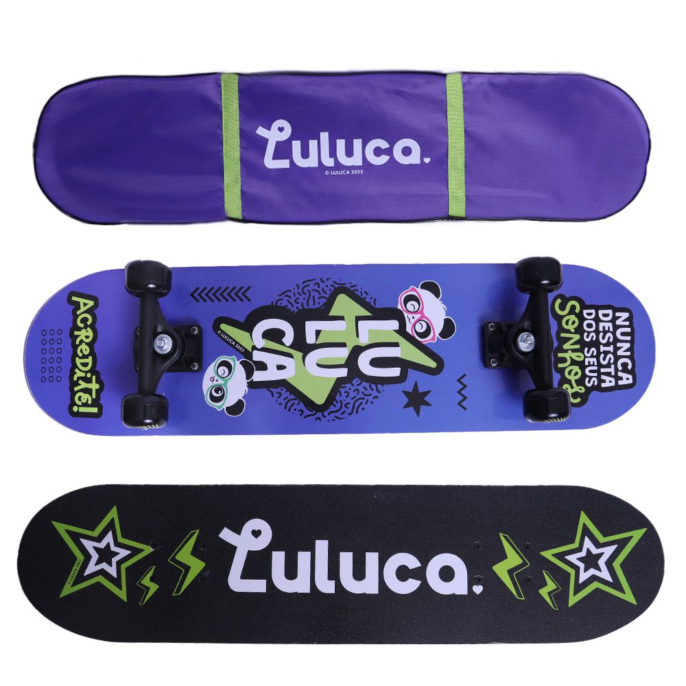 Luluca Skate Com Acessórios Nunca Desista - Fun Divirta-se - Imagem 2