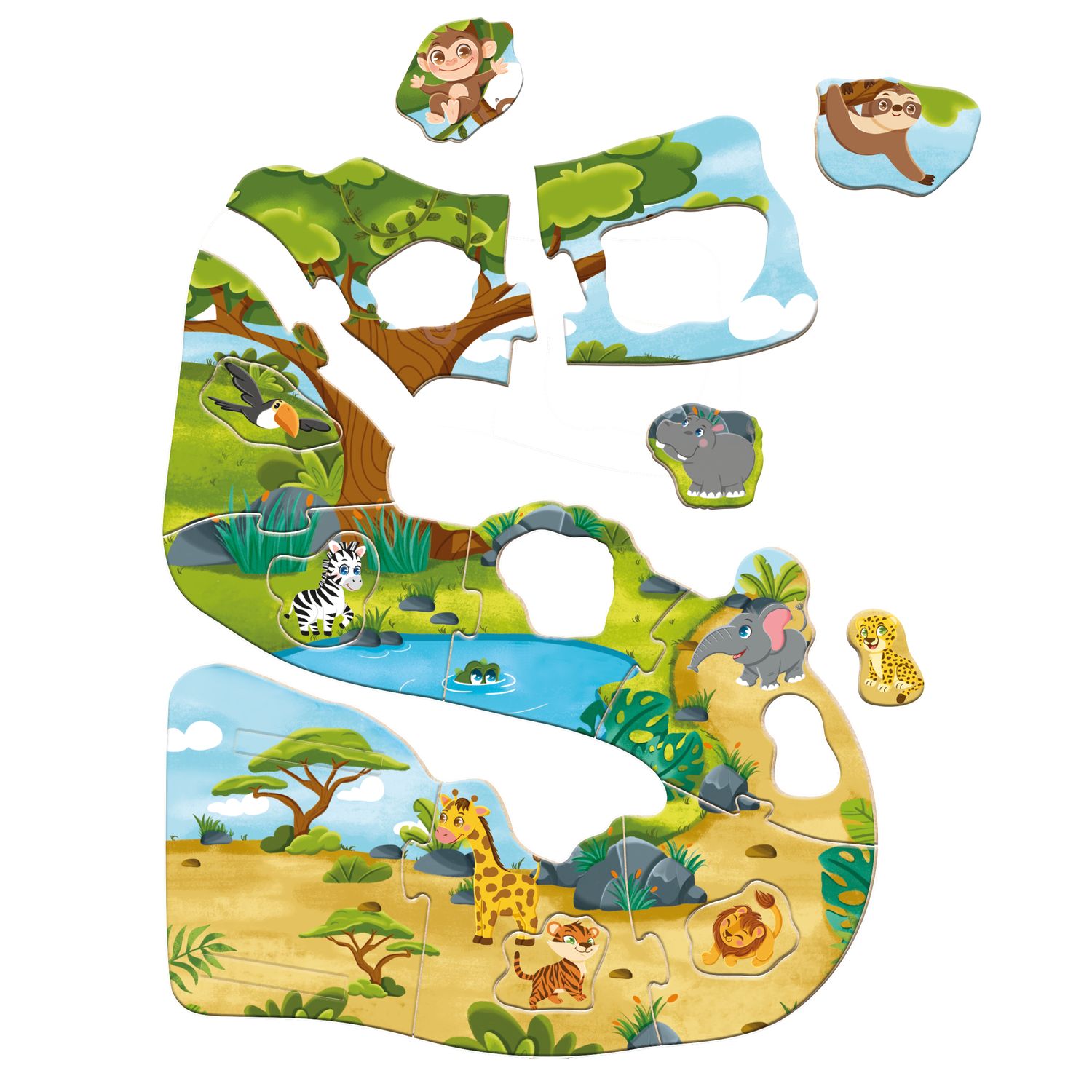 Quebra-Cabeça Caminhos do Safari - Brincadeira de Criança - Imagem 4