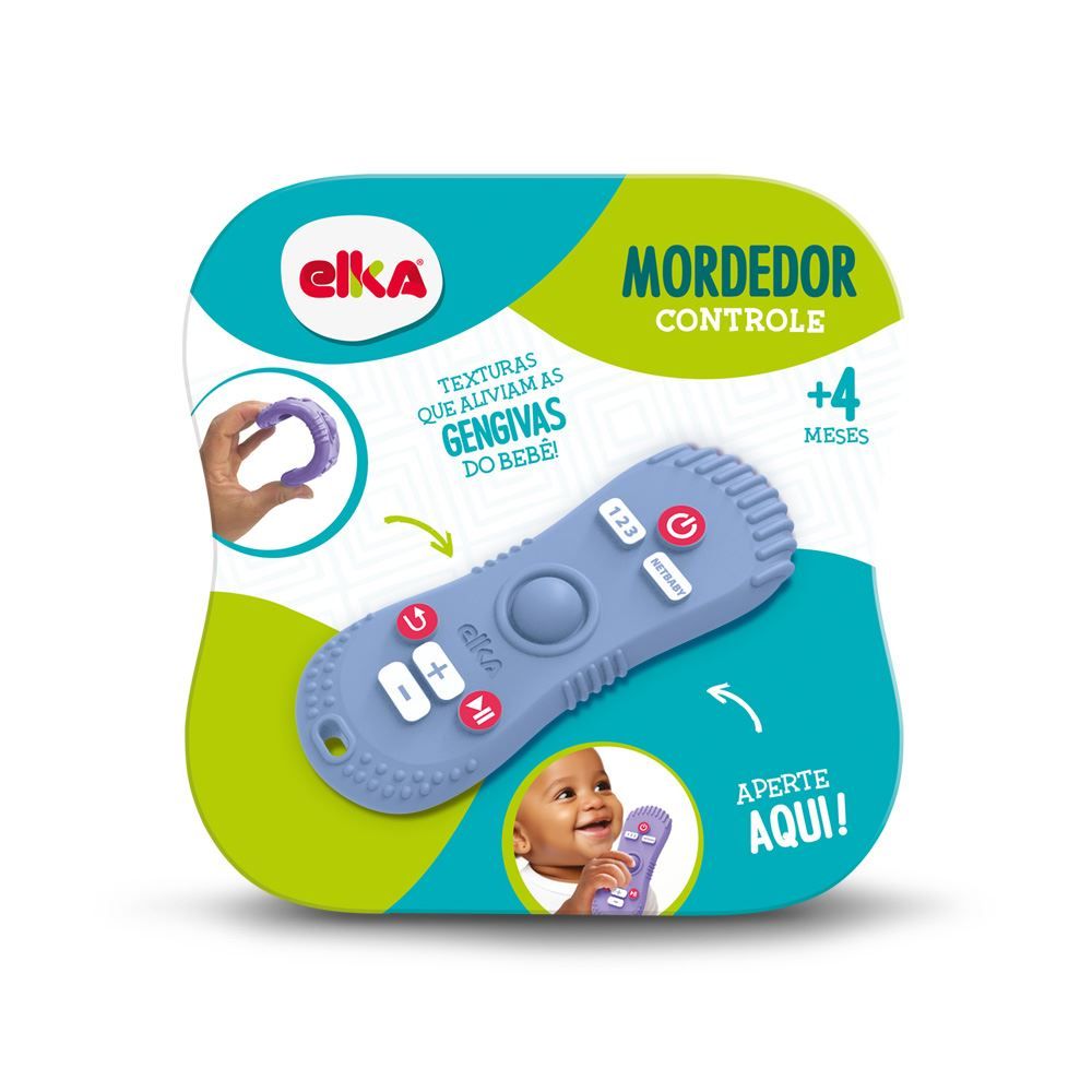 Mordedor Controle TV Cinza - Elka - Imagem 2