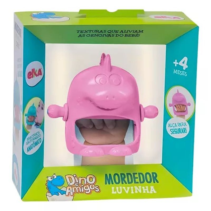 Mordedor Luvinha Dino Rosa - Elka - Imagem 2