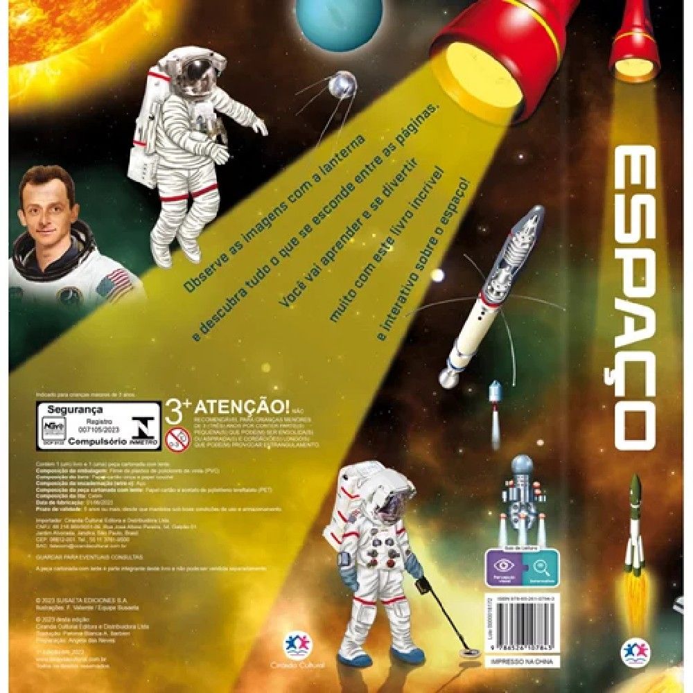 Livro com Lanterna Espaço - Ciranda Cultural - Imagem 2