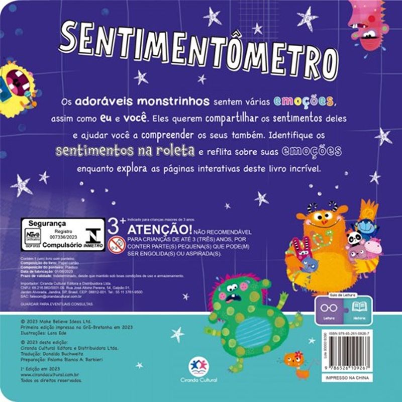 Livro Brinquedo Sentimentômetro - Ciranda Cultural - Imagem 2