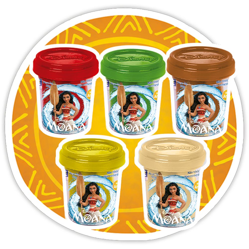 Kit Massinha Moana 5 Potes - Cotiplás - Imagem 2