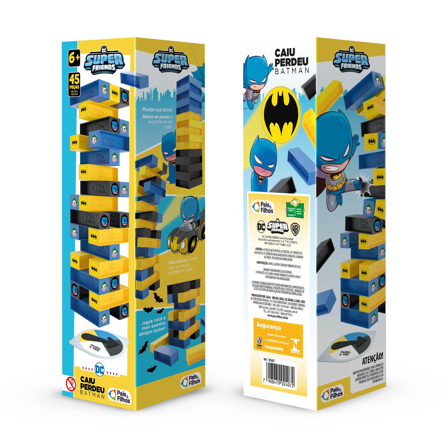 Jogo Caiu Perdeu Batman 45 Peças - Pais e Filhos