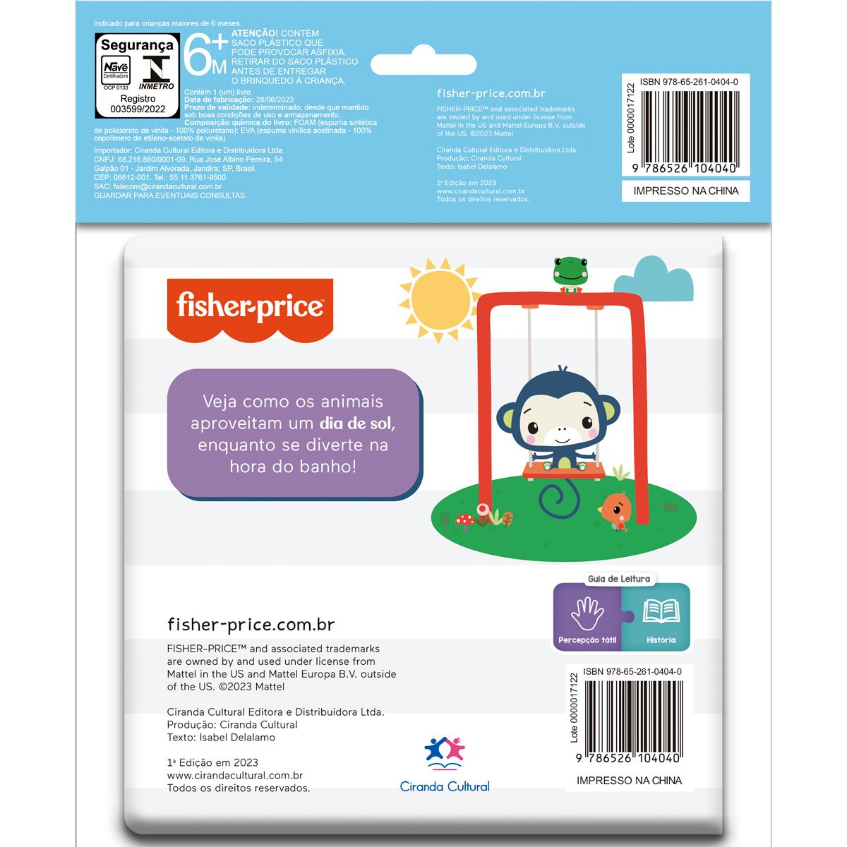 Livro de Banho Fisher-Price Dia de Sol - Ciranda Cultural - Imagem 3