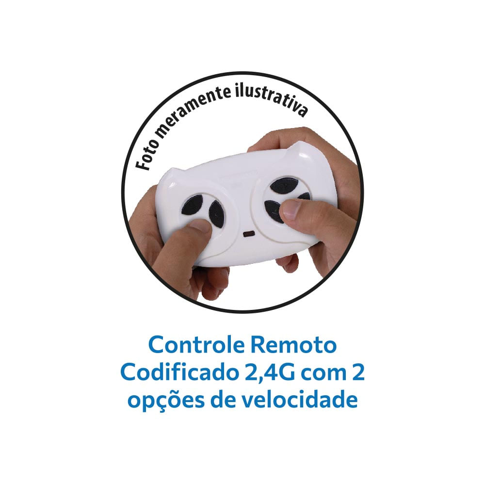 Veículo Elétrico Jaguar Branco RC 12V - Bandeirante - Imagem 8