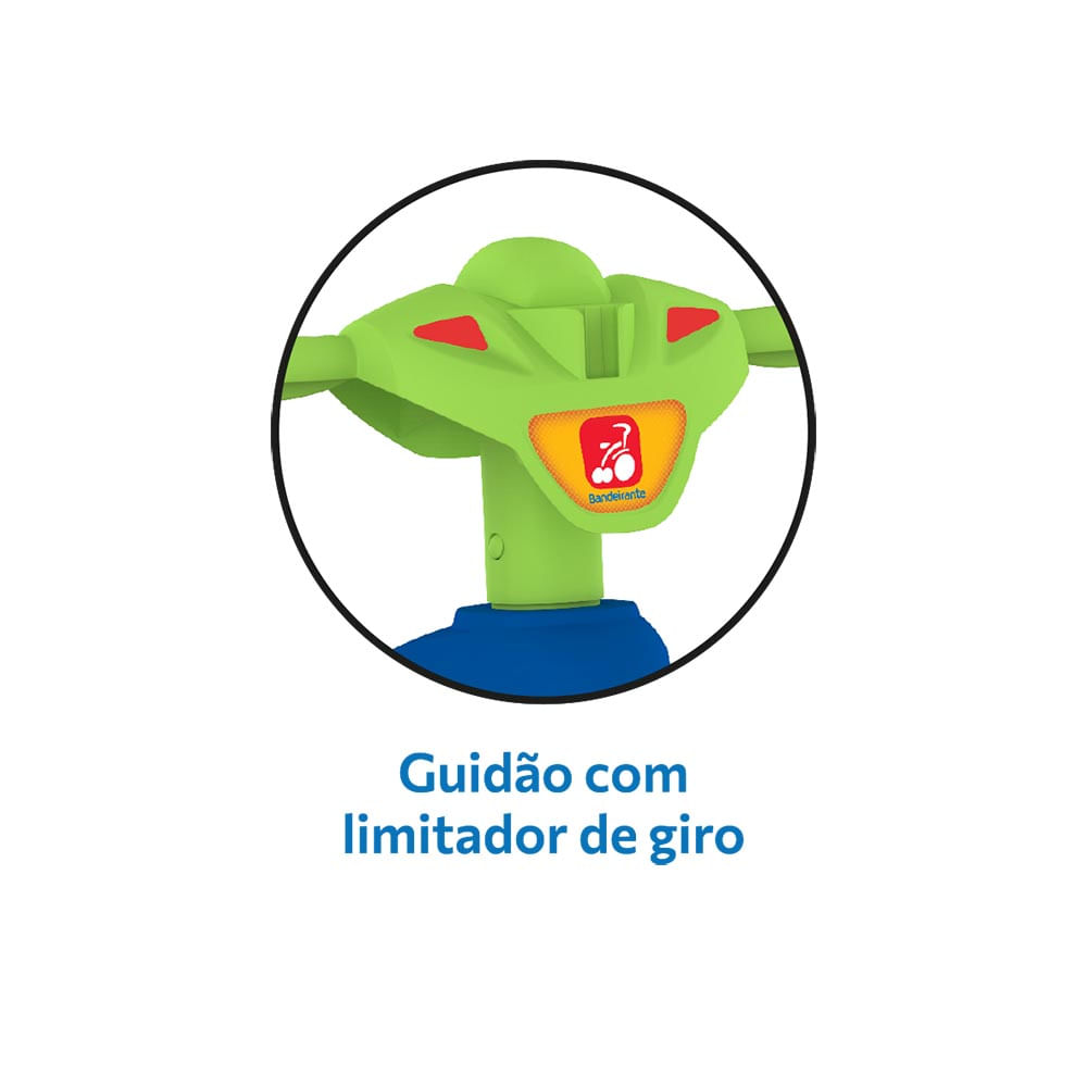 Motoca Passeio e Pedal Azul - Bandeirante - Imagem 4