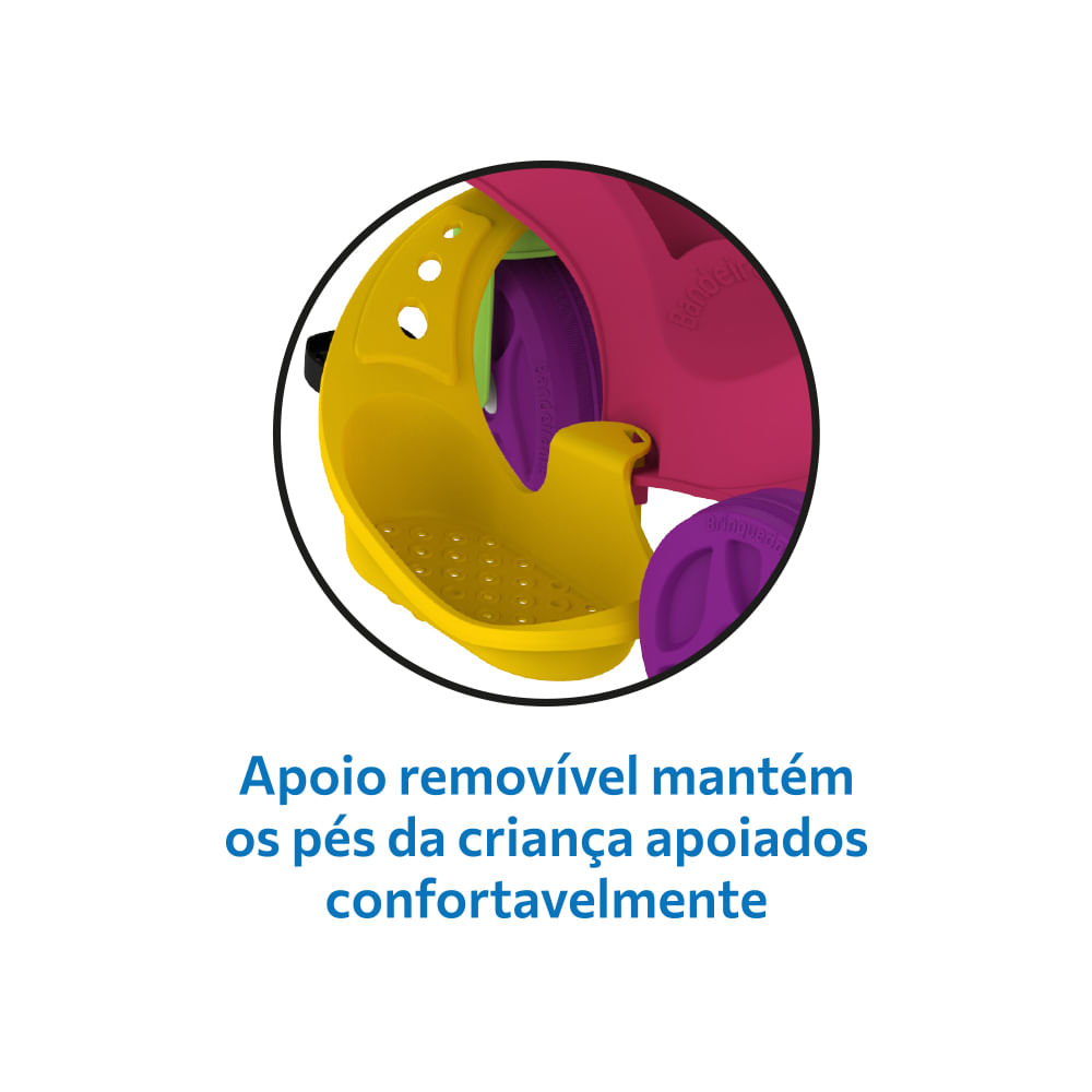 Motoca Passeio e Pedal Rosa - Bandeirante - Imagem 7