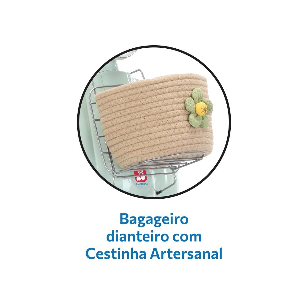 Scooter Elétrica com Banco Acolchoado Menta 6V - Bandeirante - Imagem 6