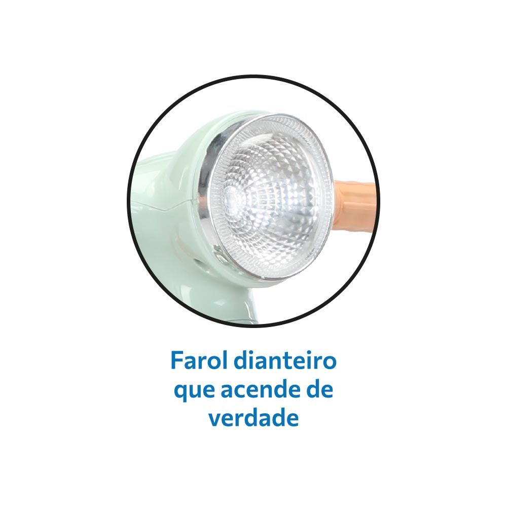 Scooter Elétrica com Banco Acolchoado Menta 6V - Bandeirante - Imagem 7