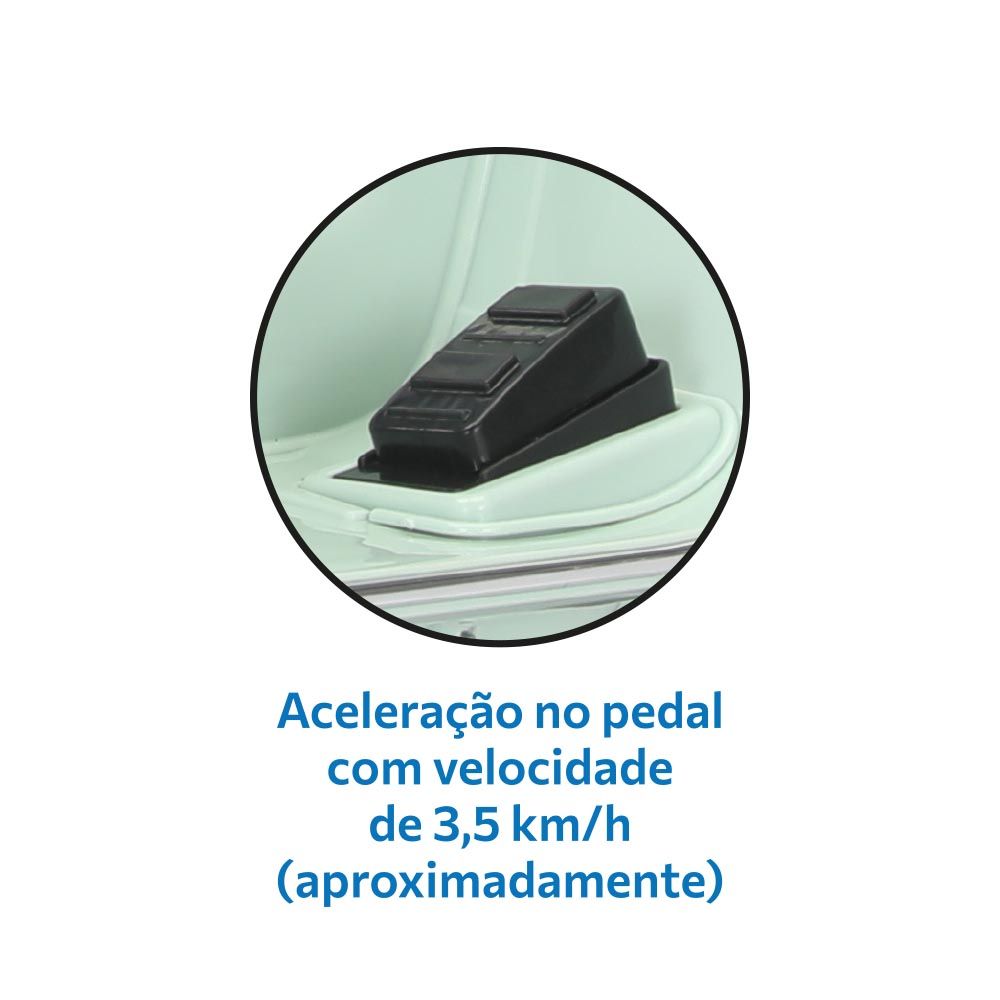 Scooter Elétrica com Banco Acolchoado Menta 6V - Bandeirante - Imagem 9