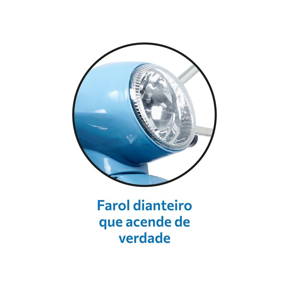 Vespa Azul Elétrica 12V - Bandeirante - Imagem 4
