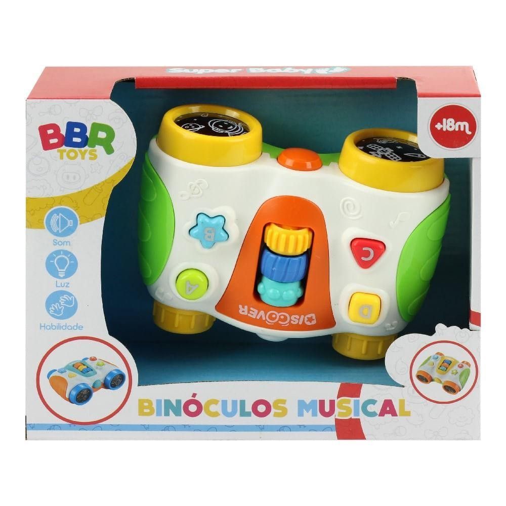 Binóculo Musical com Luzes Amarelo - BBR Toys - Imagem 2