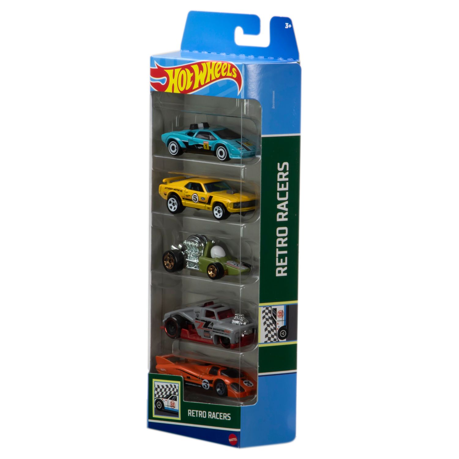 Hot Wheels Pacote 5 Carros Retro Racers - Mattel - Imagem 2