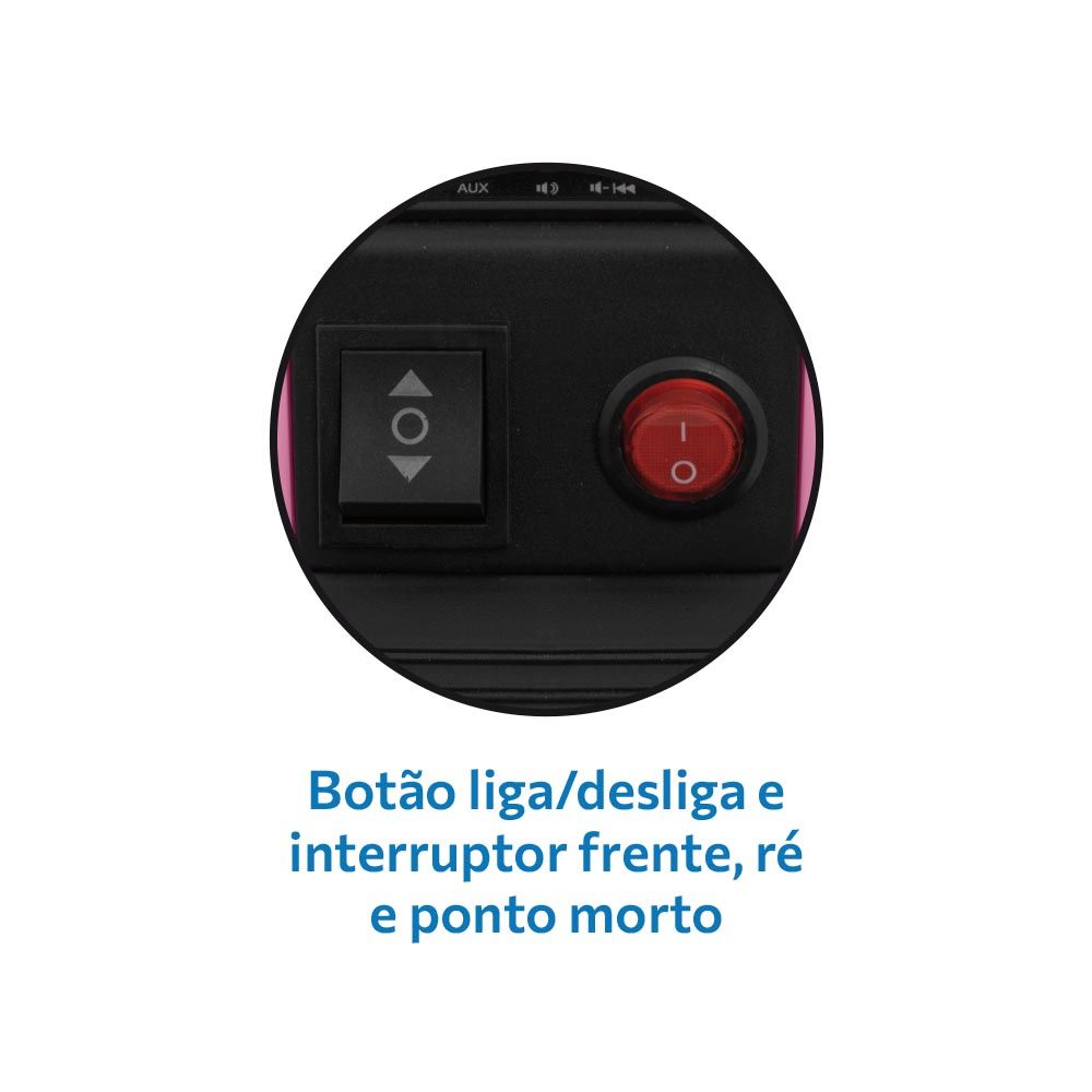 Quadriciclo Rosa Elétrico 6V - Bandeirante - Imagem 5