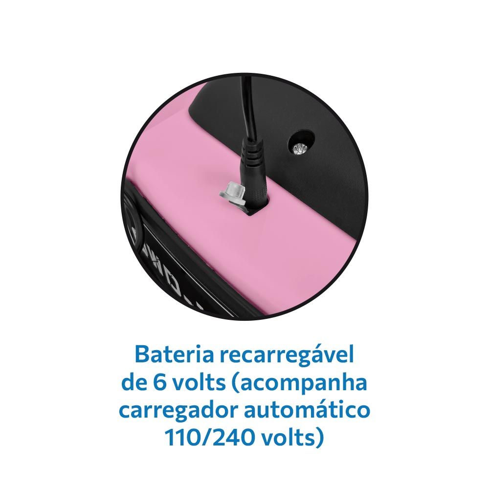 Quadriciclo Rosa Elétrico 6V - Bandeirante - Imagem 6