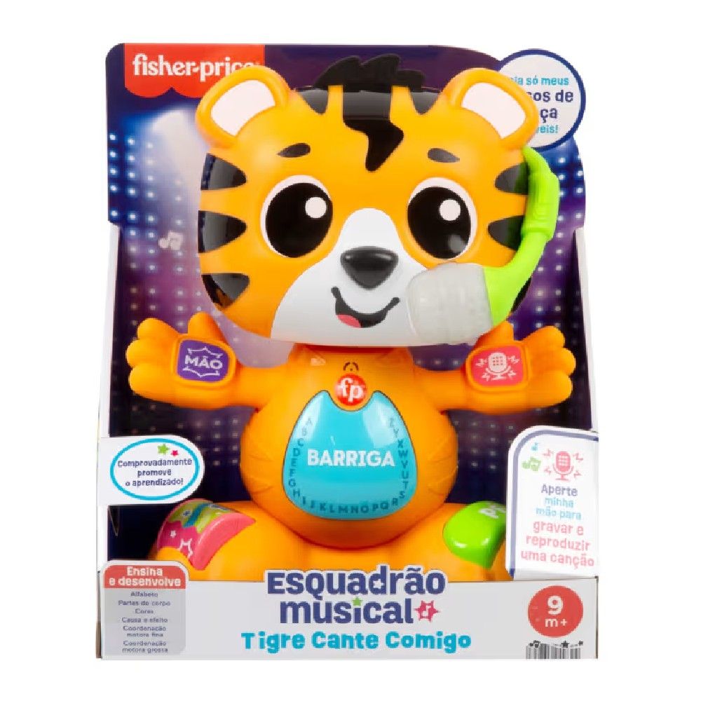 Fisher-Price Esquadrão Musical Tigre Cante Comigo - Mattel - Imagem 4