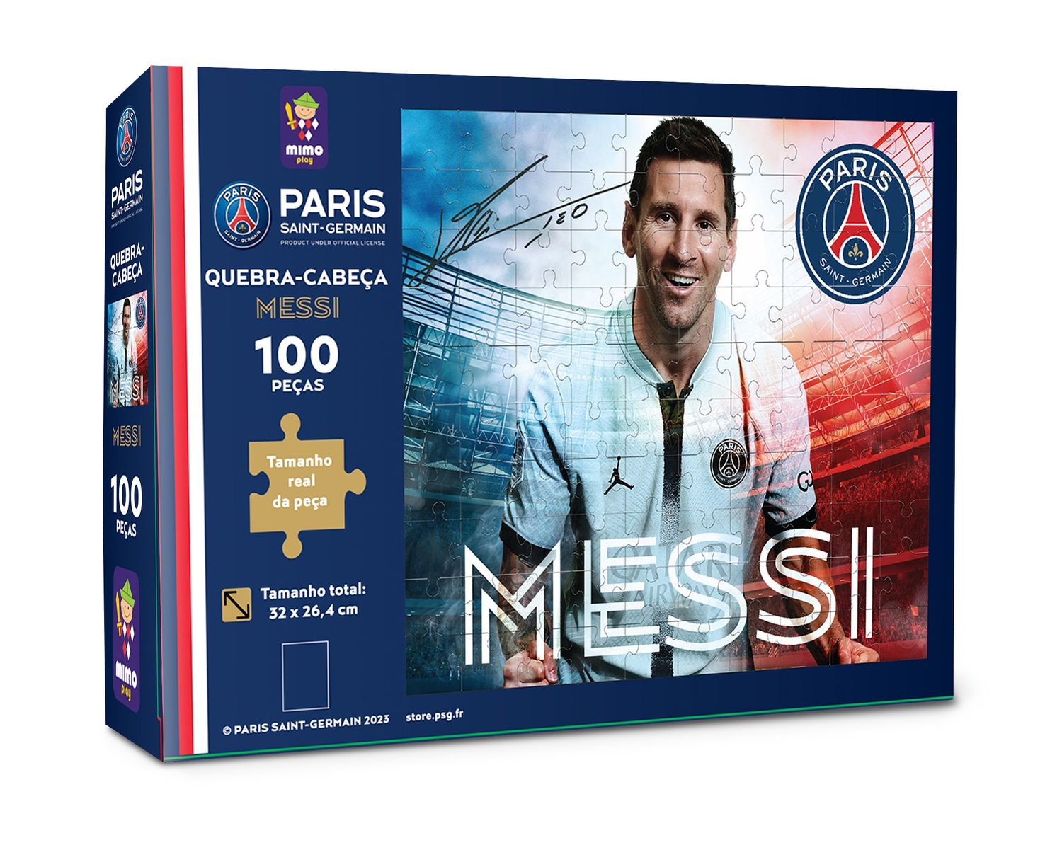 Quebra-Cabeça Colecionável PSG Messi 100 Peças - Mimo - Imagem 3