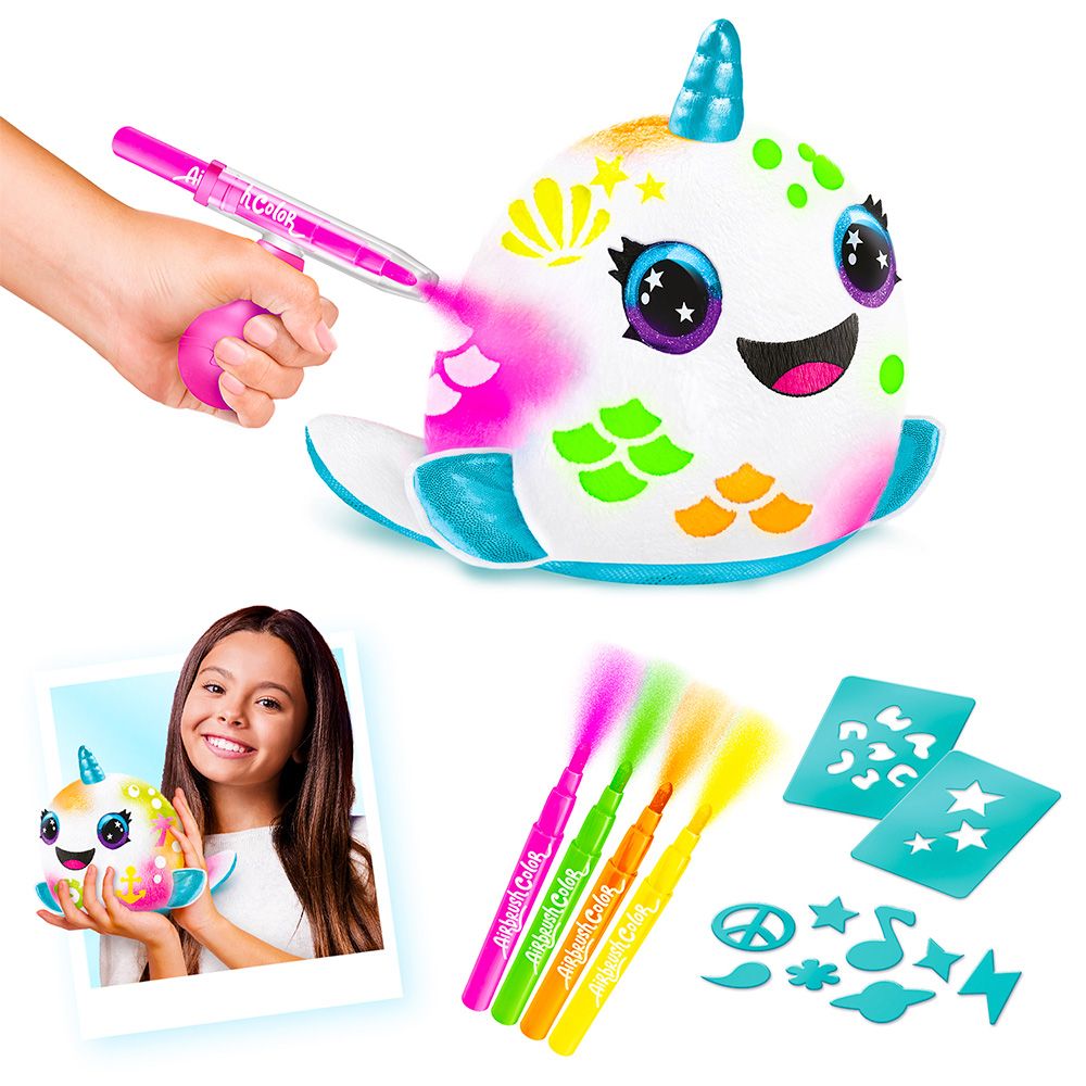 Fun Airbrush Pelúcia na Lata Neon Narwhal - Fun Divirta-se - Imagem 4