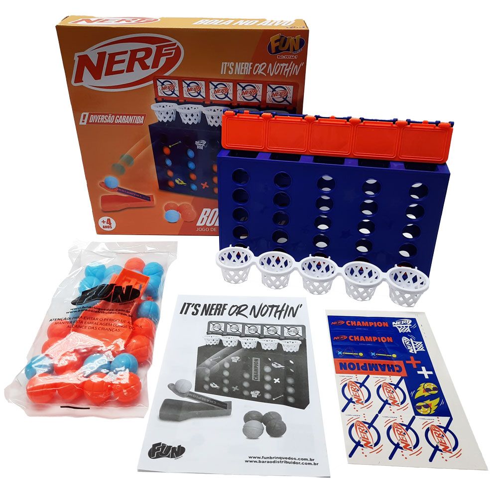 Nerf Basquete Bola no Alvo - Fun Divirta-se - Imagem 2