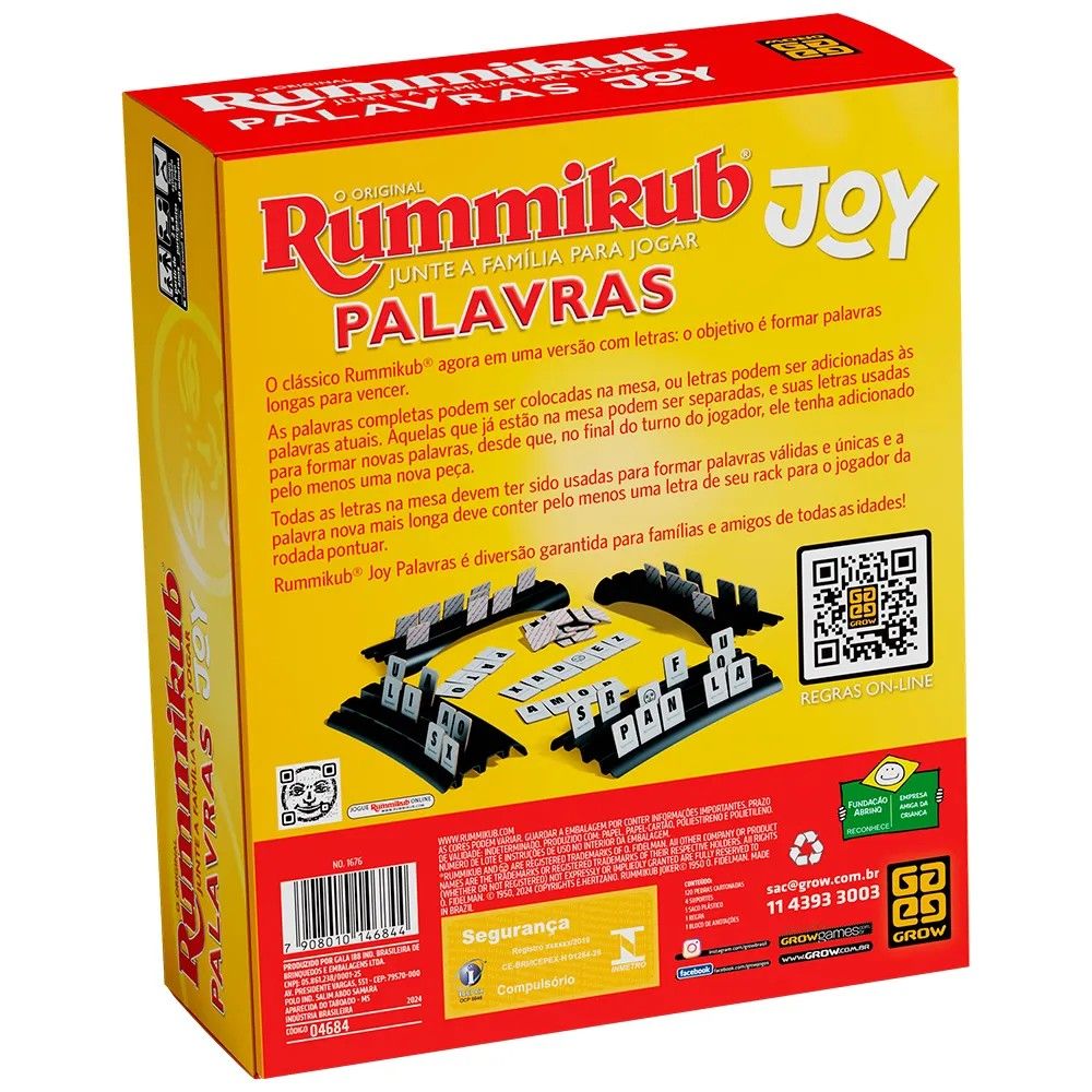 Jogo Rummikub Joy Palavras - Grow - Imagem 3