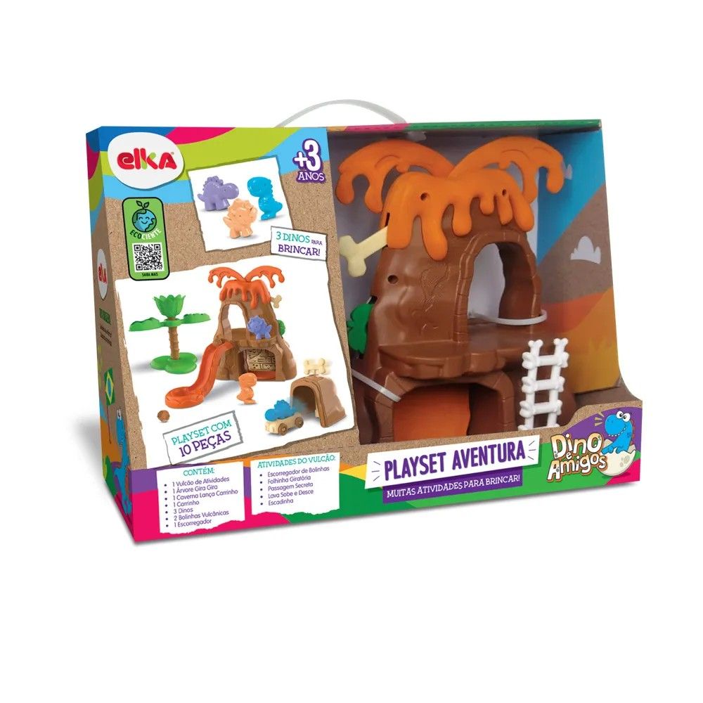 Playset Aventura Dino e Amigos - Elka - Imagem 4