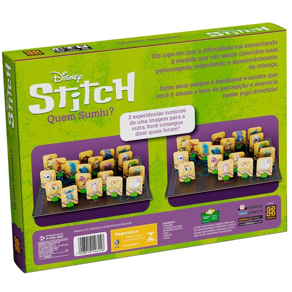 Jogo Quem Sumiu? Stitch - Grow - Imagem 3