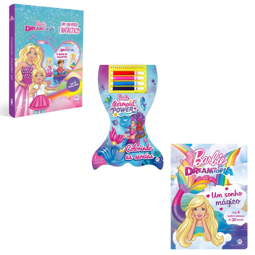 Kit Barbie 3 Livros Sereias - Ciranda Cultural