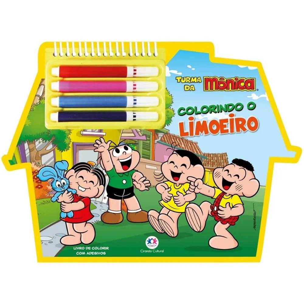 Kit Turma da Mônica 3 Livros Para Colorir - Ciranda Cultural - Imagem 4