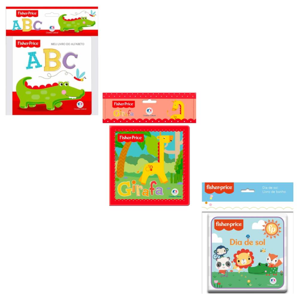 Kit Fisher-Price 3 Livros Banho - Ciranda Cultural